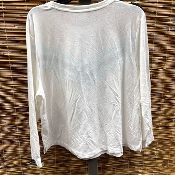 ID Ideology Plus Size Chevron-Print Sweatshirt, Created for Macy's - Bright Whit - Picture 3 of 3